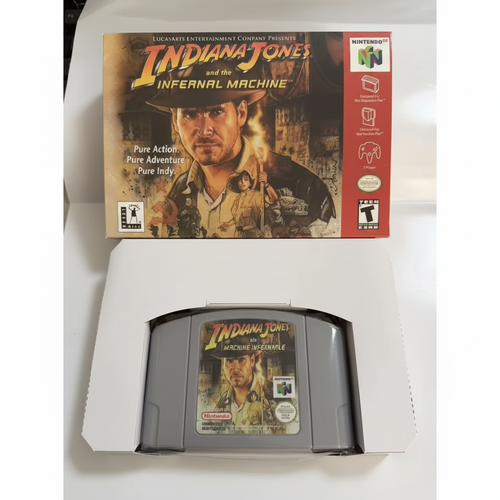Indiana Jones Infernal Machine - Box e cartuccia Nintendo 64