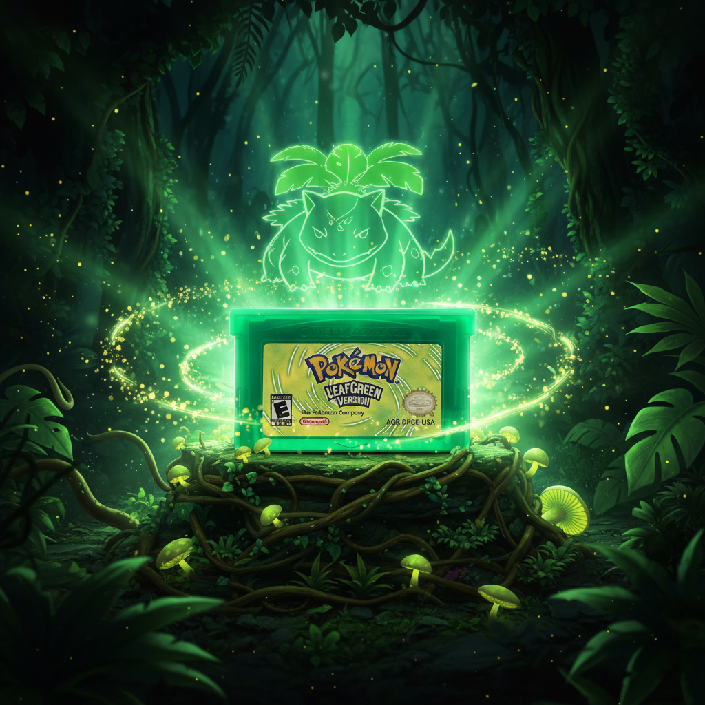 Pokémon Leaf Green GBA - cinematic cover