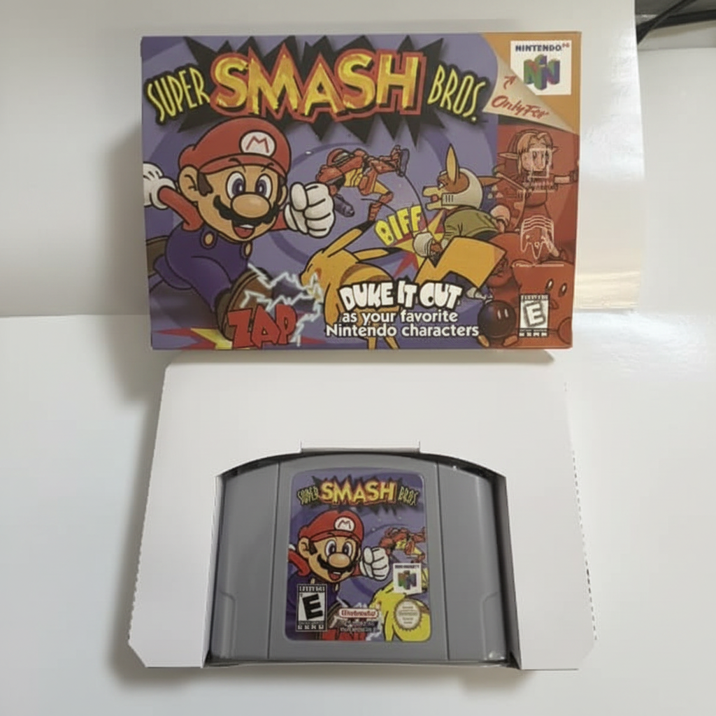 Super Smash Bros - Box e cartuccia compatibile Nintendo 64