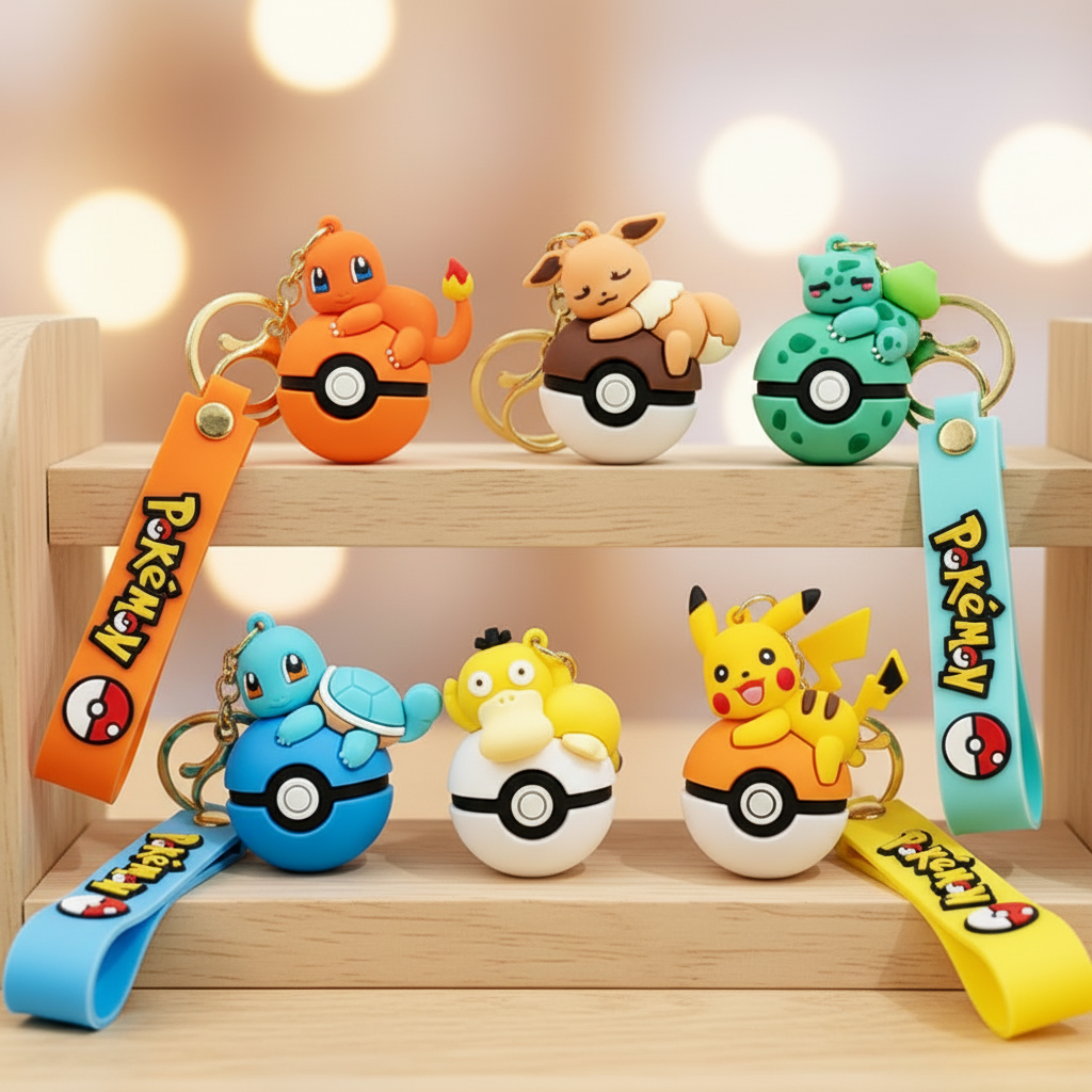 Portachiavi Pokémon su mensola - colori corretti